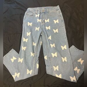 SHEIN women’s butterfly print jeans